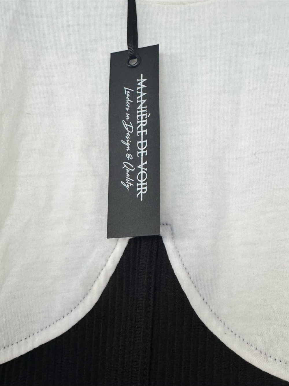 NWT Maniere De Voir Corset Top 12 UK 16 Two Tone Colorblock Artsy Going Out Y2K - Picture 7 of 11